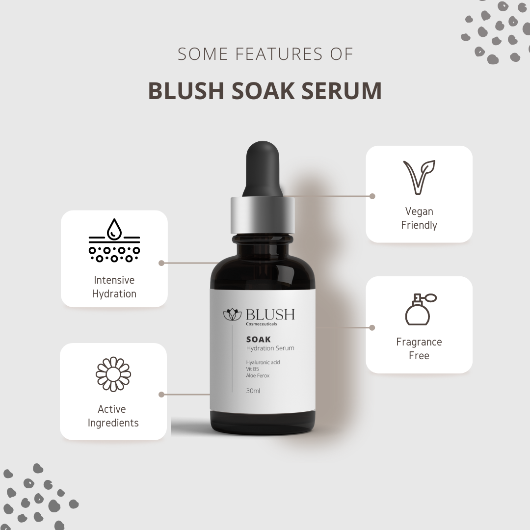 Infographic Soak BLUSH Soak Facial Skin Serum